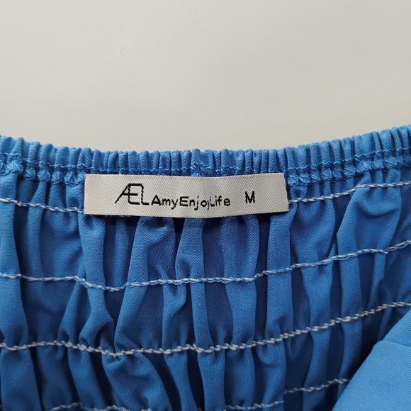 Elegant Blue Midi Dress - Picture 8 of 12